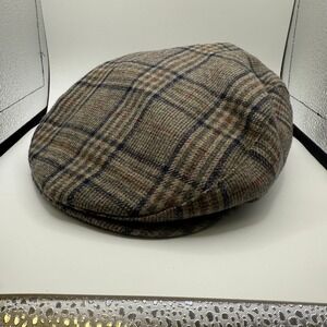 Vintage Pendleton Wool Plaid Flat Cap‎ Hat Size Medium Made in USA